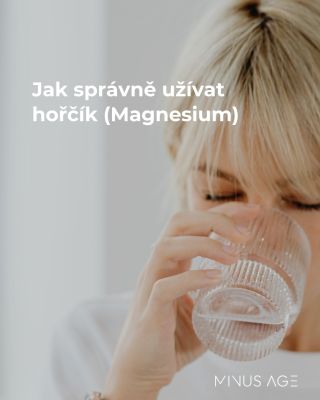 🧘‍♀️ Minus Age Magnesium – každodenní rituál pro klid, regeneraci a lepší spánek. Pomáhá tělu zvládat stres, uvolnit...